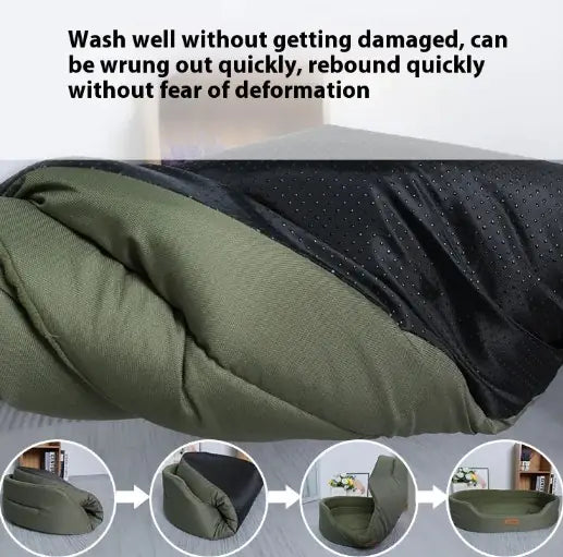 Polar Fleece Waterproof Dog Bed - All Season Double-Sided Pet Bed with Durable Oxford Cloth