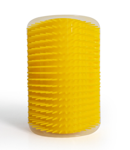 Cat Self-Groomer Corner Brush – Wall-Mounted Shedding Solution