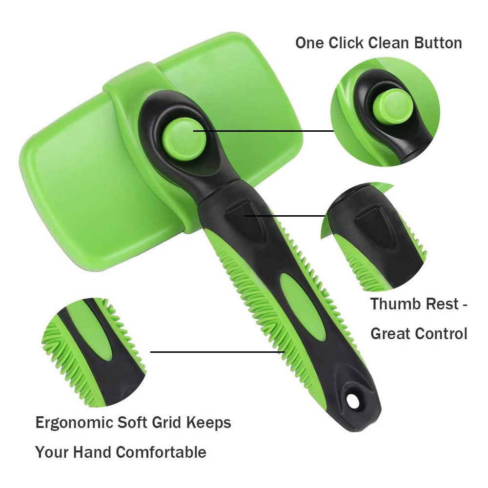 Self-Cleaning Dog Brush – Pet Grooming Tool for Shedding and Detangling