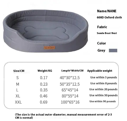Polar Fleece Waterproof Dog Bed - All Season Double-Sided Pet Bed with Durable Oxford Cloth