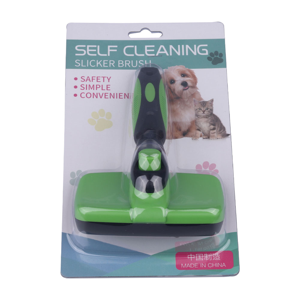 Self-Cleaning Dog Brush – Pet Grooming Tool for Shedding and Detangling