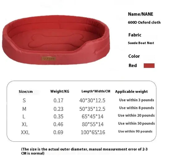 Polar Fleece Waterproof Dog Bed - All Season Double-Sided Pet Bed with Durable Oxford Cloth