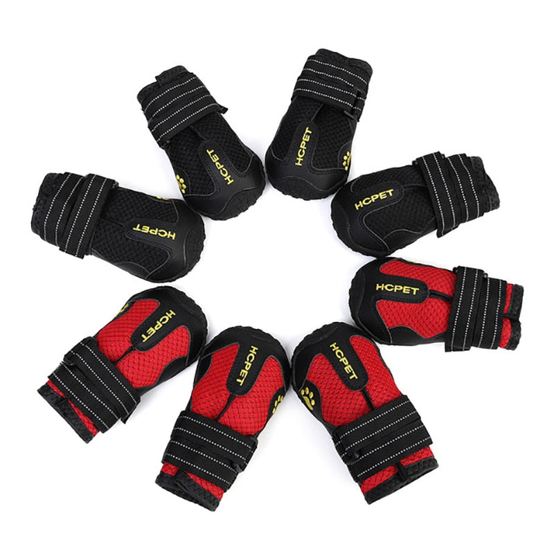 Waterproof Reflective Dog Boots – Anti-Slip with Adjustable Straps